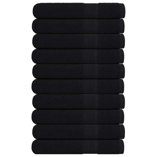 Sauna Towels 10 pcs Black 80x200 cm 360 gsm 100% Cotton