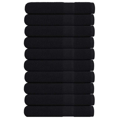 Towels 10 pcs Black 100x200 cm 360 gsm 100% Cotton