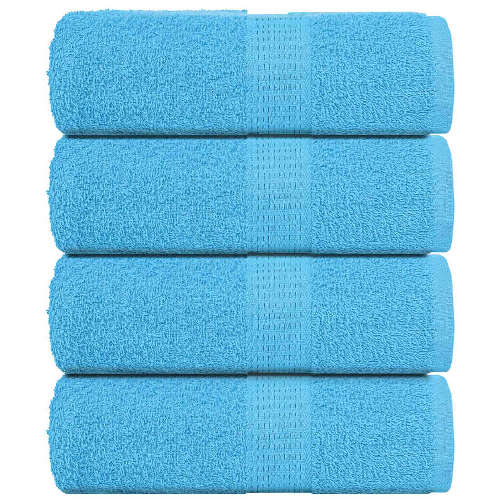 Soap Towels 4 pcs Turquoise 30x30 cm 360 gsm 100% Cotton