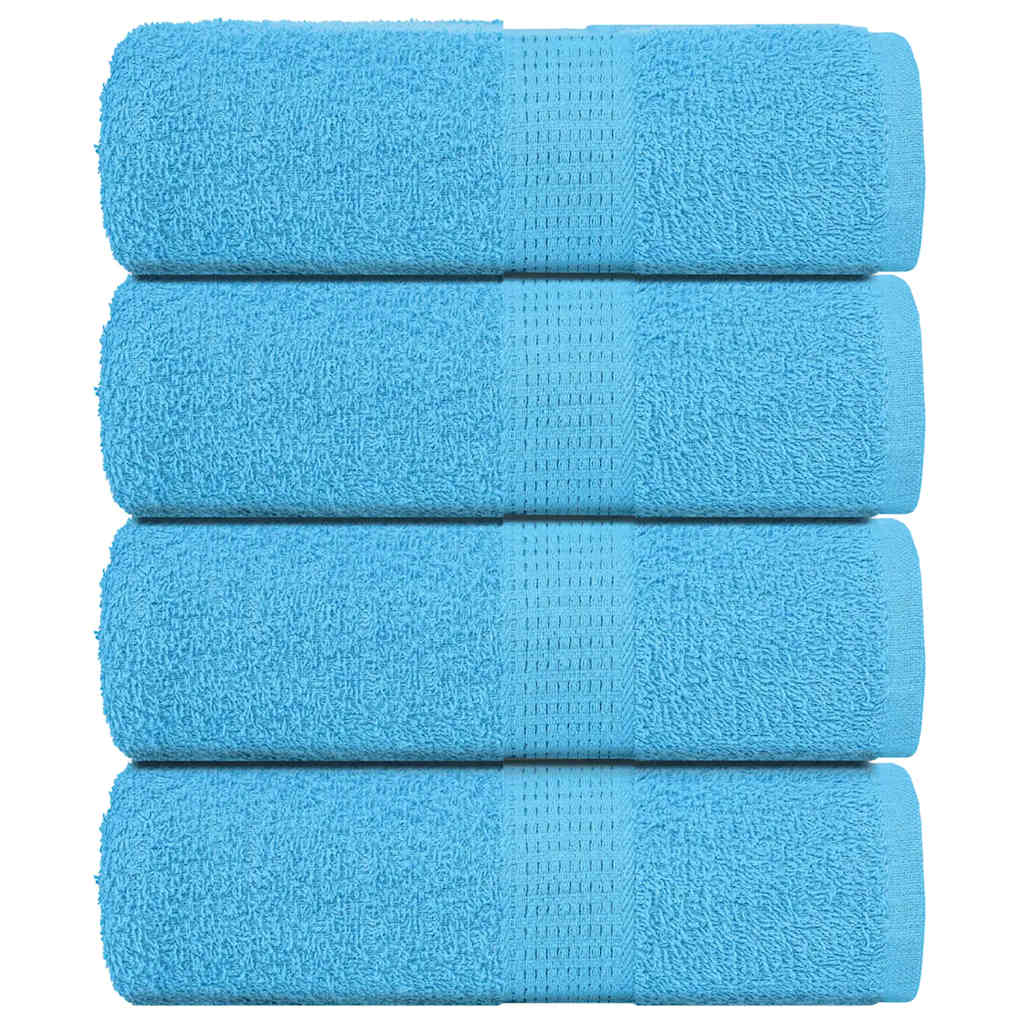 Guest Towels 4 pcs Turquoise 30x50 cm 360 gsm 100% Cotton