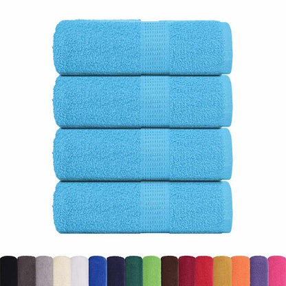 Guest Towels 4 pcs Turquoise 30x50 cm 360 gsm 100% Cotton