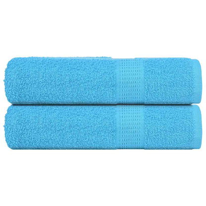 Hand Towels 2 pcs Turquoise 50x100 cm 360 gsm 100% Cotton