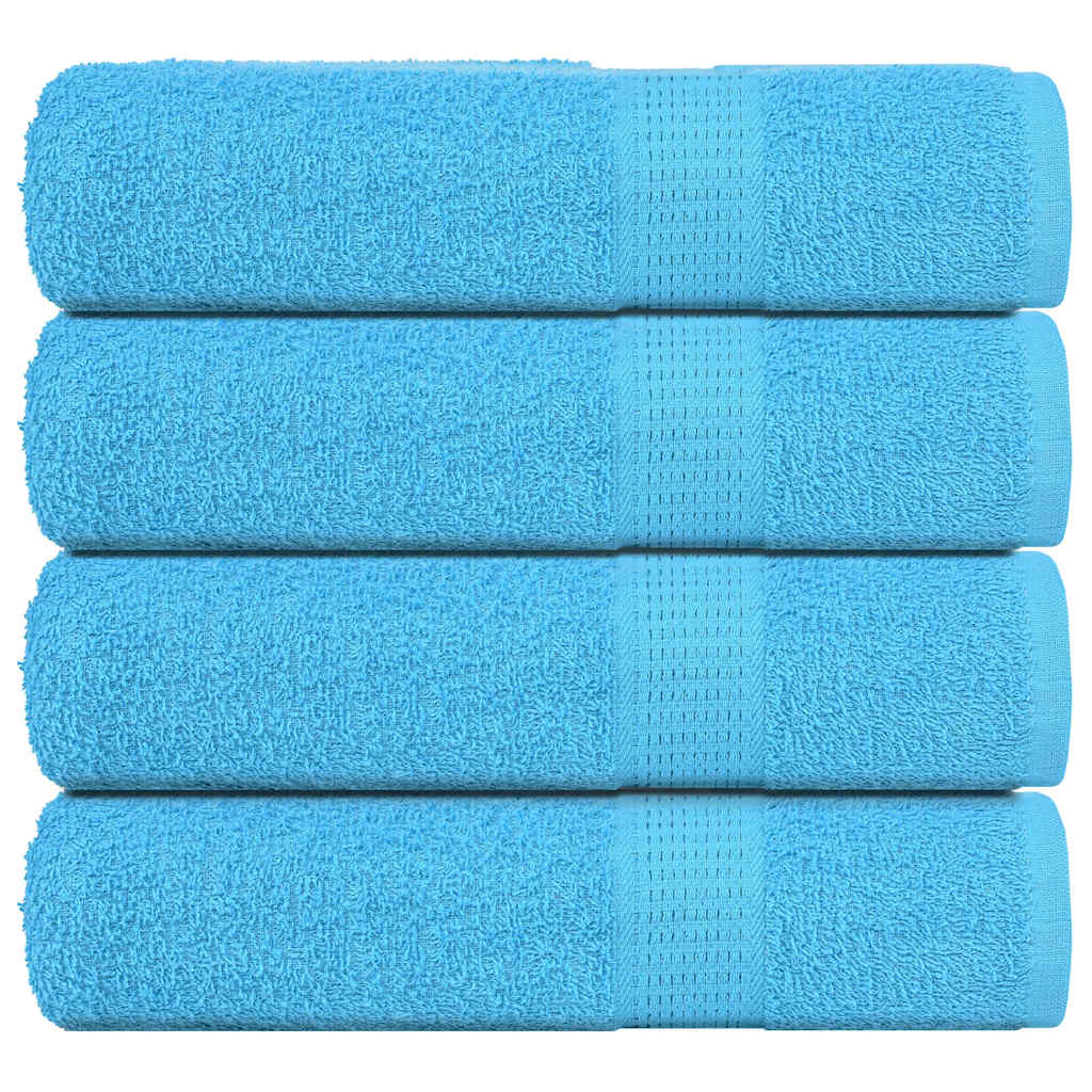 Hand Towels 4 pcs Turquoise 50x100 cm 360 gsm 100% Cotton