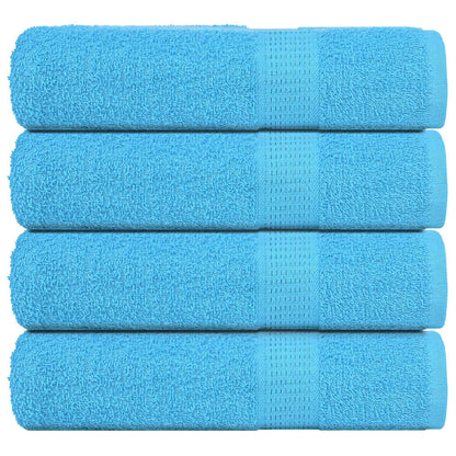 Hand Towels 4 pcs Turquoise 50x100 cm 360 gsm 100% Cotton