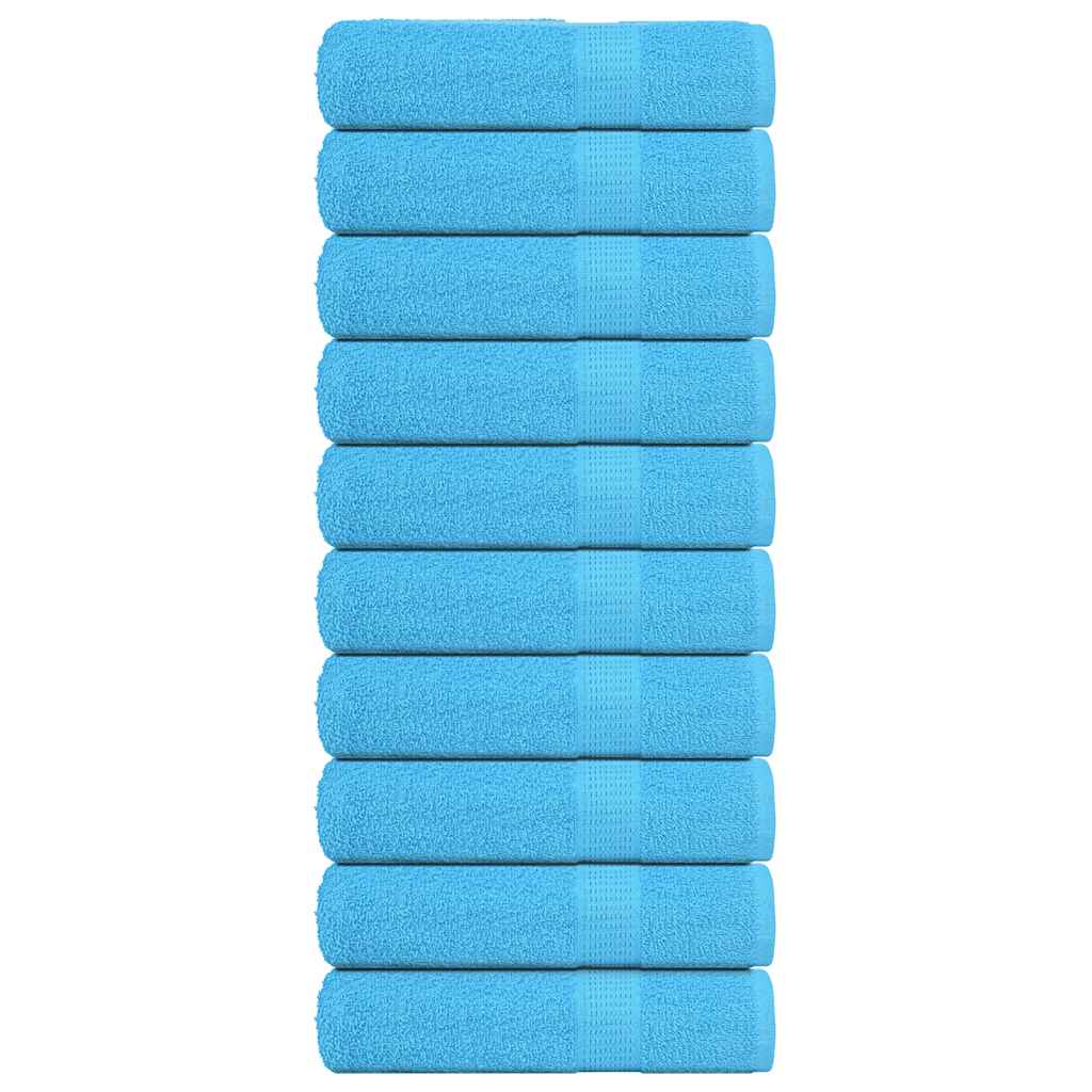 Shower Towels 10 pcs Turquoise 70x140 cm 360 gsm 100% Cotton