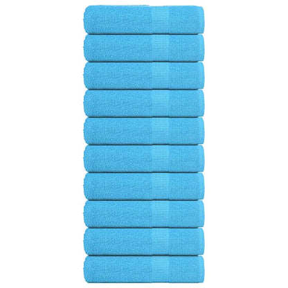 Shower Towels 10 pcs Turquoise 70x140 cm 360 gsm 100% Cotton