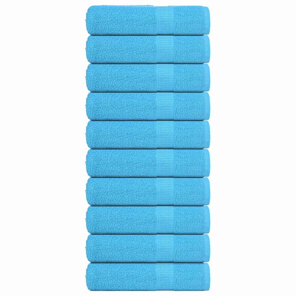 Bath Towels 10 pcs Turquoise 100x150 cm 360 gsm 100% Cotton