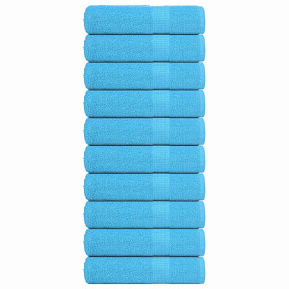 Bath Towels 10 pcs Turquoise 100x150 cm 360 gsm 100% Cotton