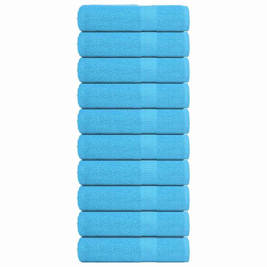 Bath Towels 10 pcs Turquoise 100x150 cm 360 gsm 100% Cotton