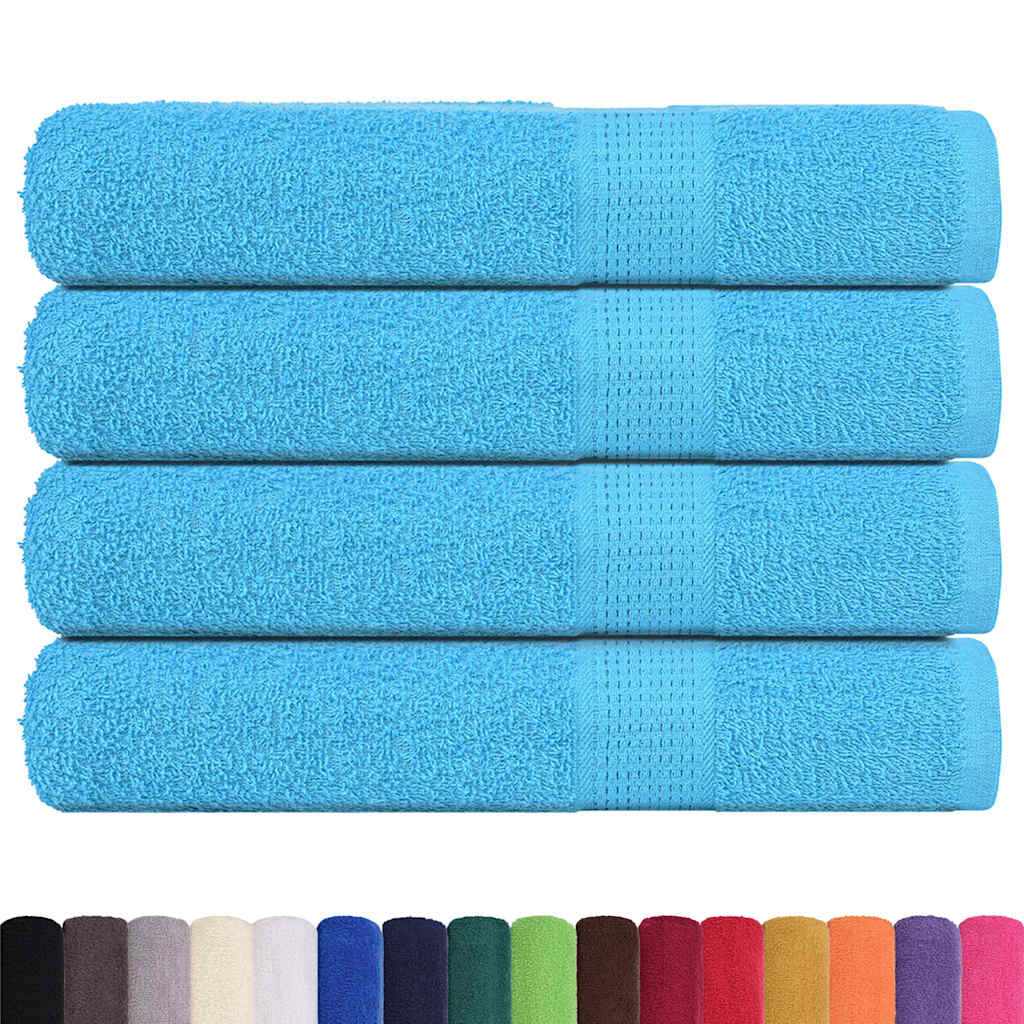 Sauna Towels 4 pcs Turquoise 80x200 cm 360 gsm 100% Cotton