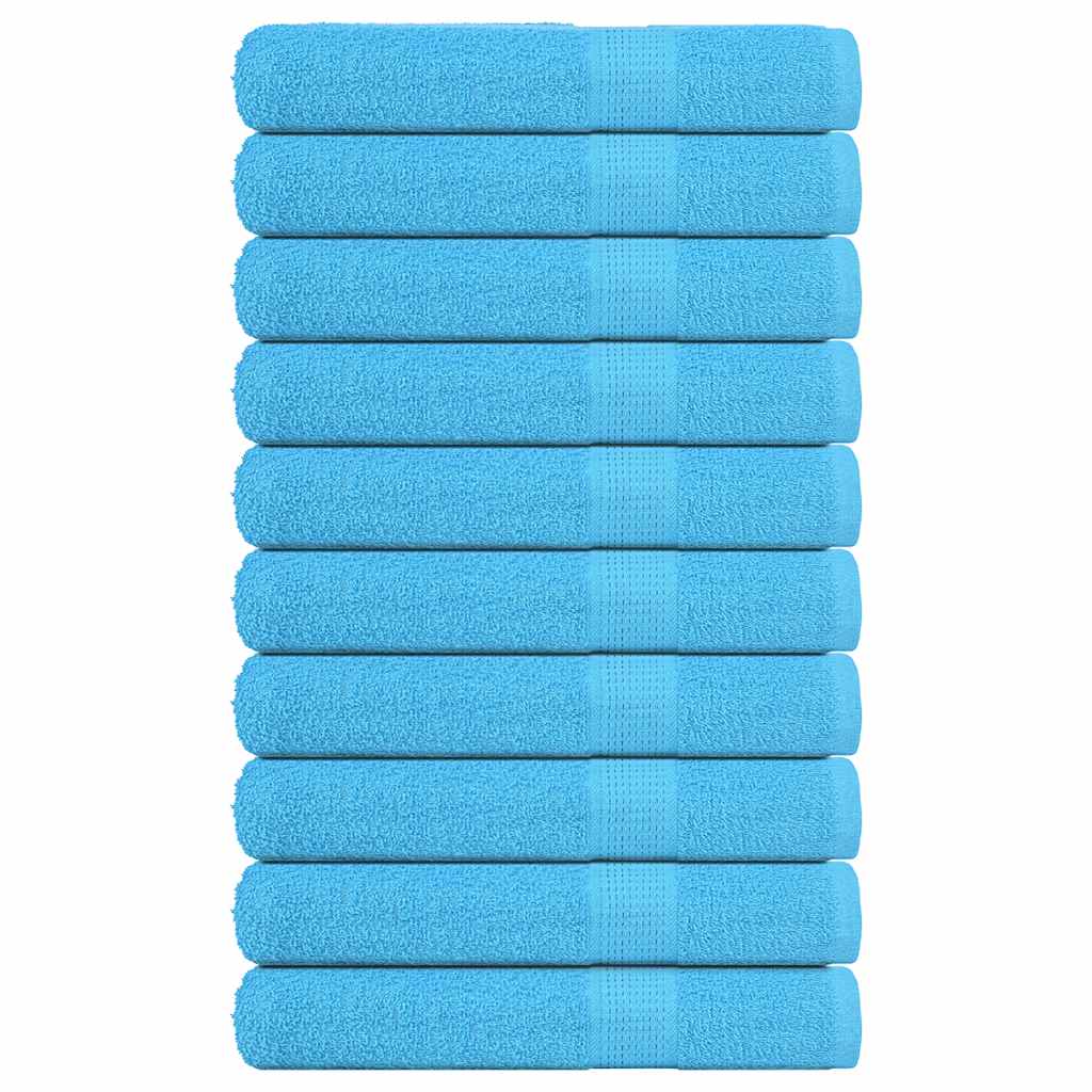 Sauna Towels 10 pcs Turquoise 80x200 cm 360 gsm 100% Cotton