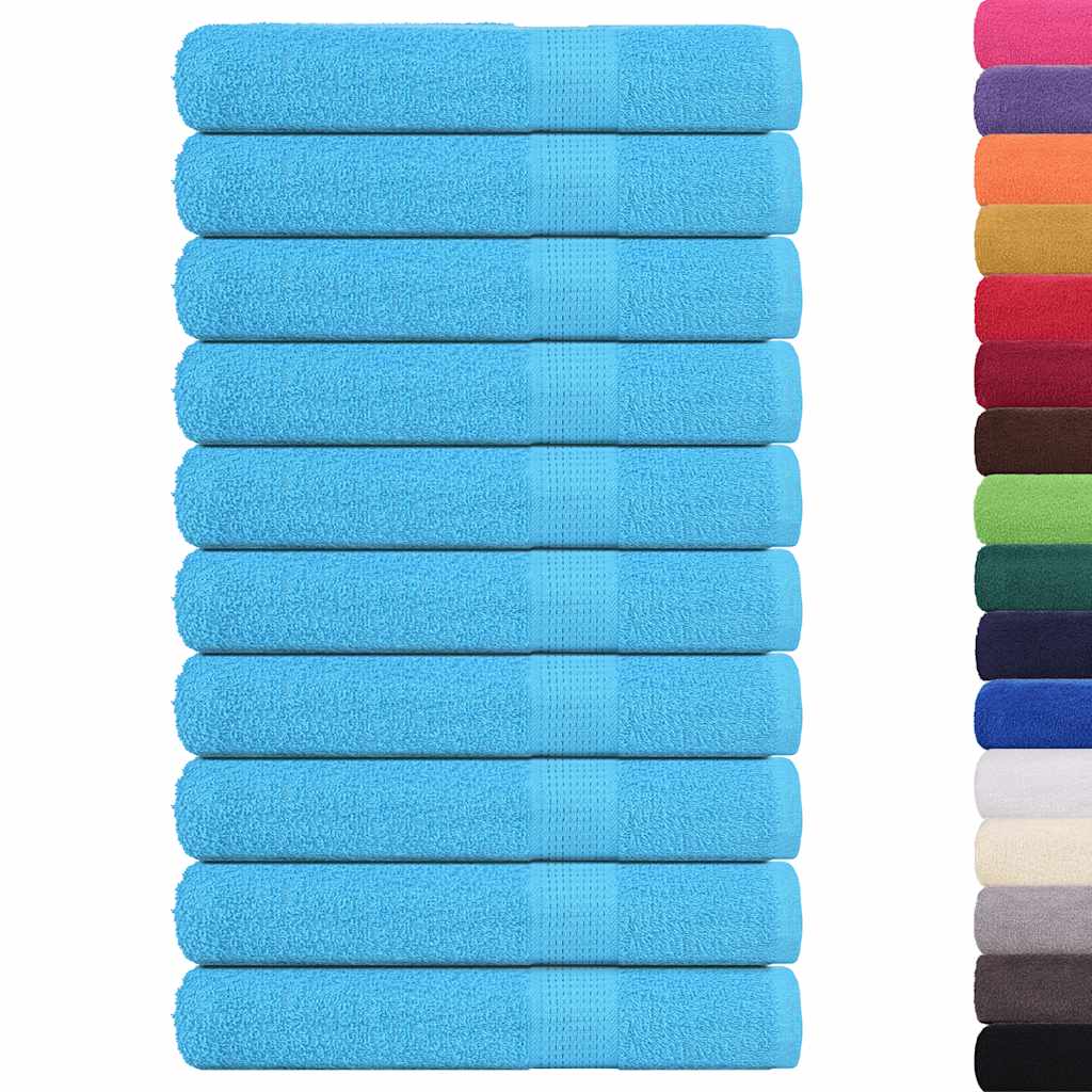 Sauna Towels 10 pcs Turquoise 80x200 cm 360 gsm 100% Cotton