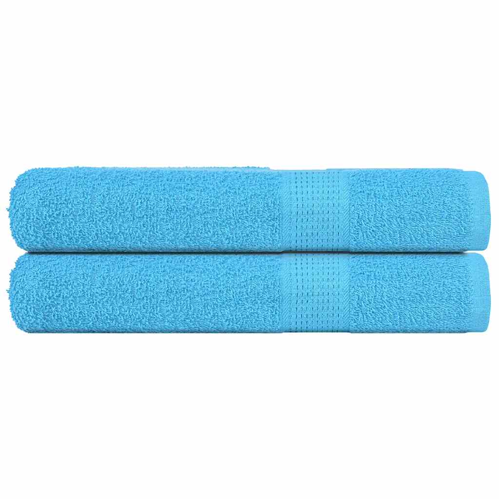 Towels 2 pcs Turquoise 100x200 cm 360 gsm 100% Cotton