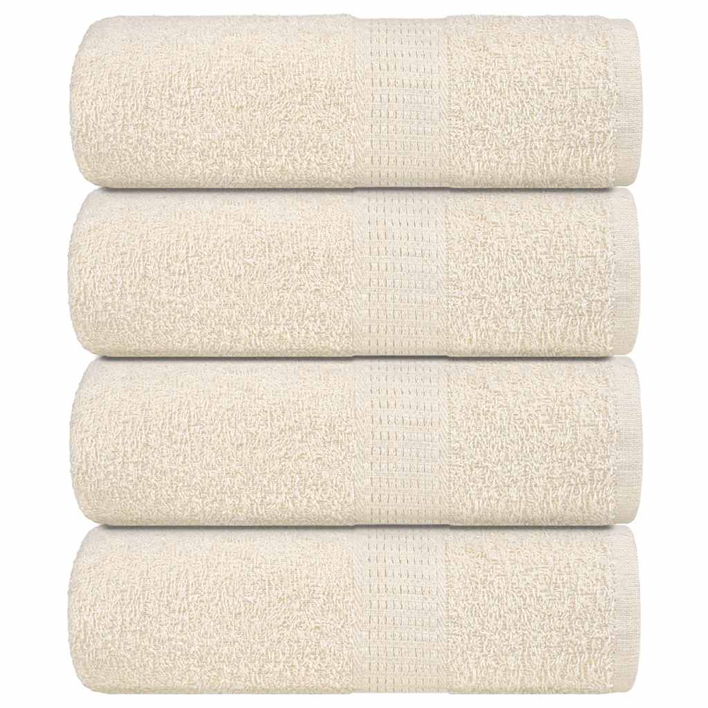 Soap Towels 4 pcs Cream 30x30 cm 360 gsm 100% Cotton