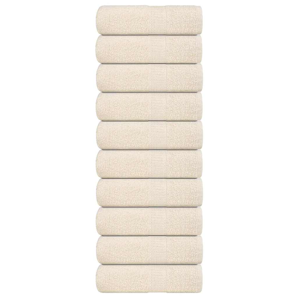 Soap Towels 10 pcs Cream 30x30 cm 360 gsm 100% Cotton