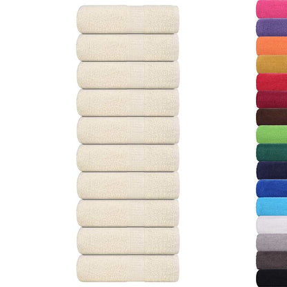 Soap Towels 10 pcs Cream 30x30 cm 360 gsm 100% Cotton