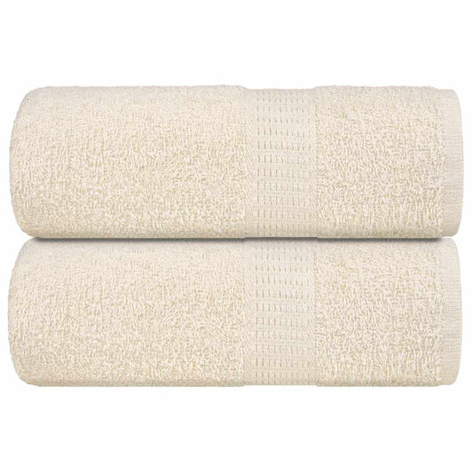 Guest Towels 2 pcs Cream 30x50 cm 360 gsm 100% Cotton