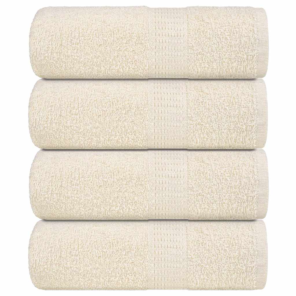 Guest Towels 4 pcs Cream 30x50 cm 360 gsm 100% Cotton