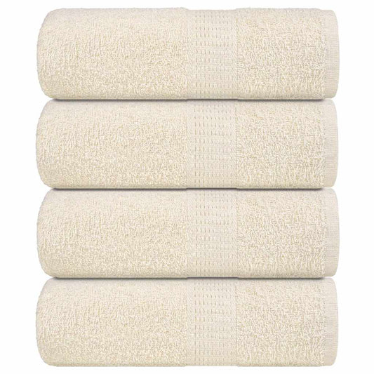 Guest Towels 4 pcs Cream 30x50 cm 360 gsm 100% Cotton