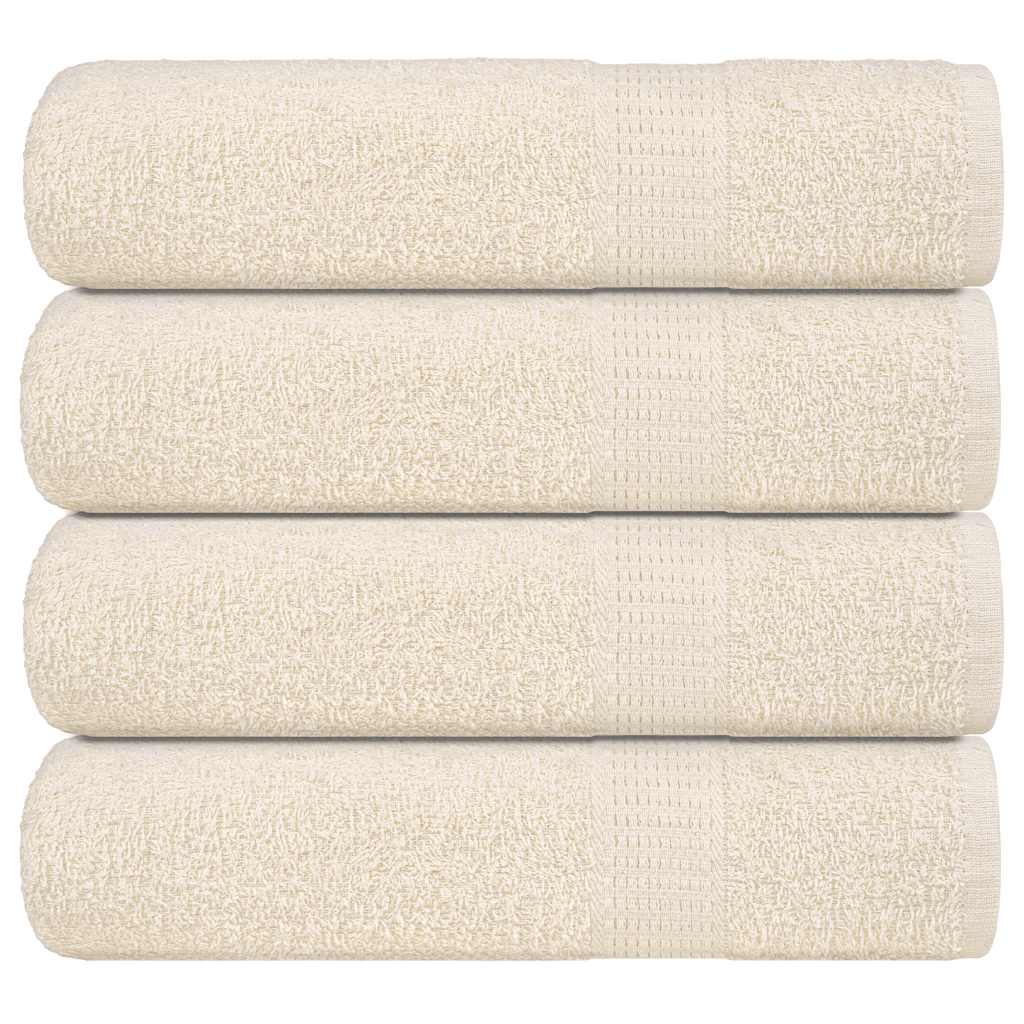 Shower Towels 4 pcs Cream 70x140 cm 360 gsm 100% Cotton