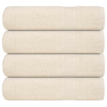 Bath Towels 4 pcs Cream 100x150 cm 360 gsm 100% Cotton