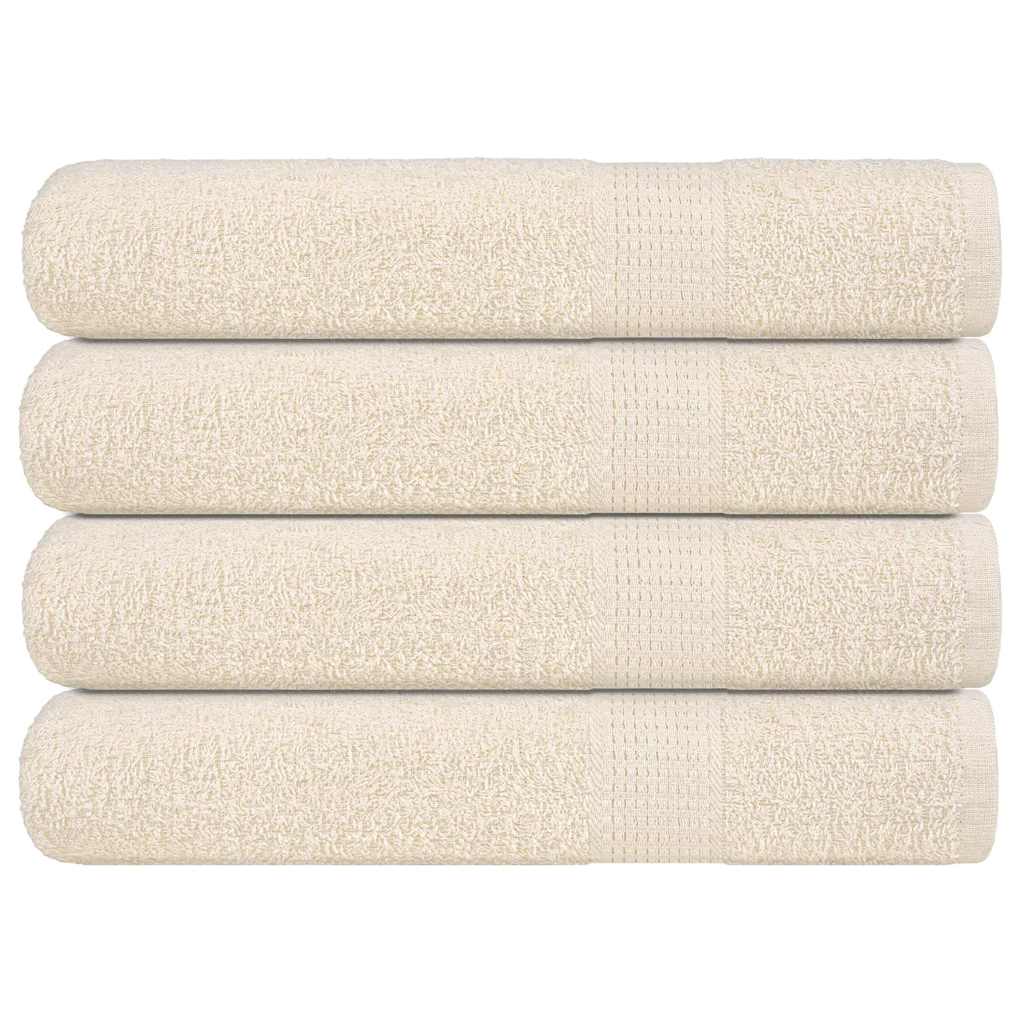 Sauna Towels 4 pcs Cream 80x200 cm 360 gsm 100% Cotton