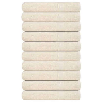 Sauna Towels 10 pcs Cream 80x200 cm 360 gsm 100% Cotton