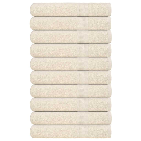 Sauna Towels 10 pcs Cream 80x200 cm 360 gsm 100% Cotton