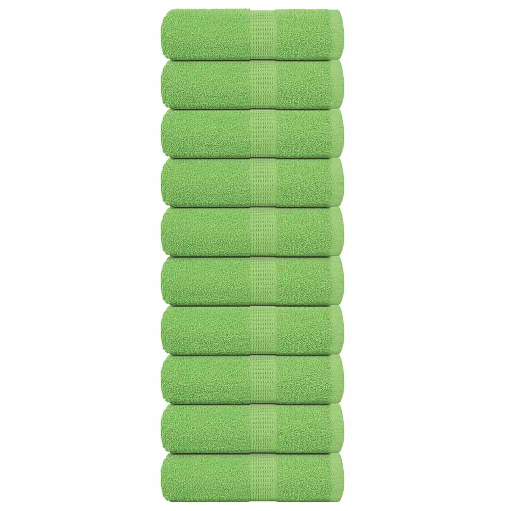 Soap Towels 10 pcs Apple Green 30x30 cm 360 gsm 100% Cotton