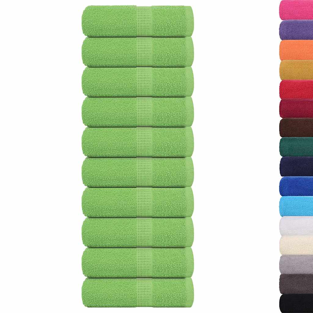 Soap Towels 10 pcs Apple Green 30x30 cm 360 gsm 100% Cotton