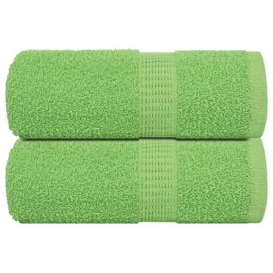 Guest Towels 2 pcs Apple Green 30x50 cm 360 gsm 100% Cotton