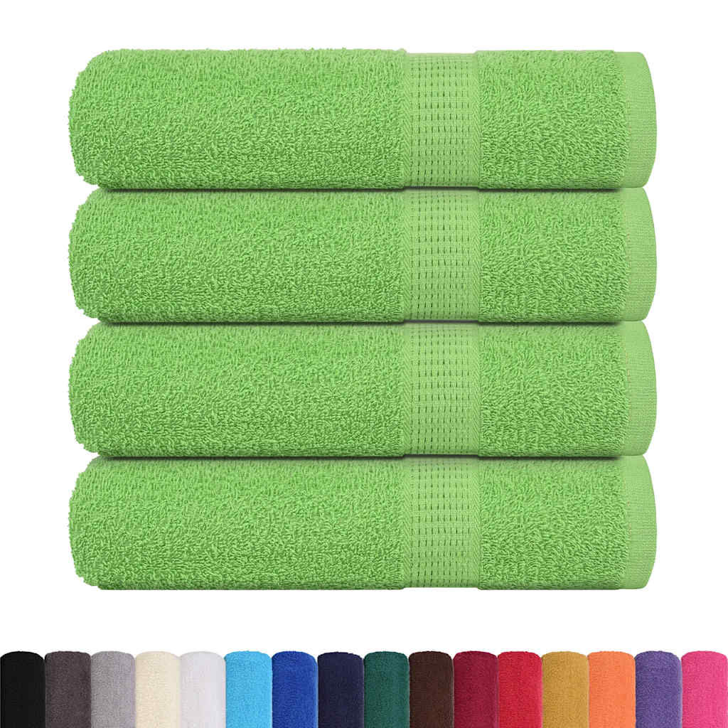 Shower Towels 4 pcs Apple Green 70x140 cm 360 gsm 100% Cotton