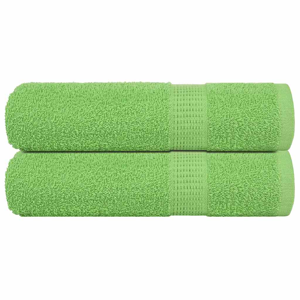 Bath Towels 2 pcs Apple Green 100x150 cm 360 gsm 100% Cotton