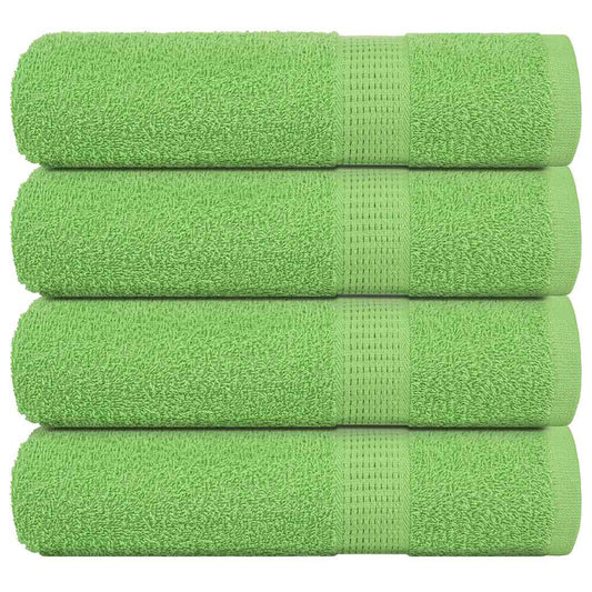 Bath Towels 4 pcs Apple Green 100x150 cm 360 gsm 100% Cotton