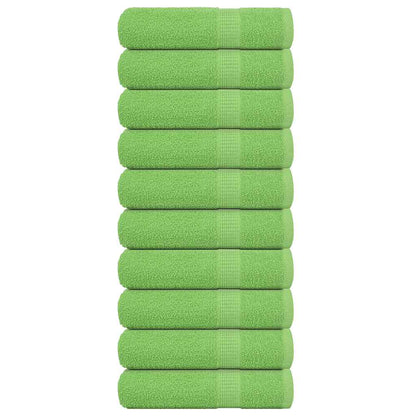 Bath Towels 10 pcs Apple Green 100x150 cm 360 gsm 100% Cotton