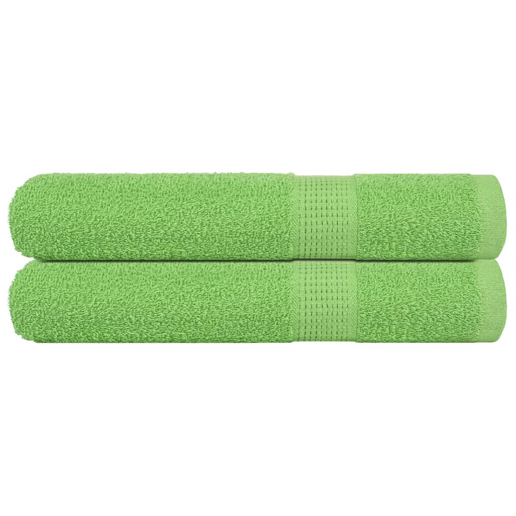 Sauna Towels 2 pcs Apple Green 80x200 cm 360 gsm 100% Cotton