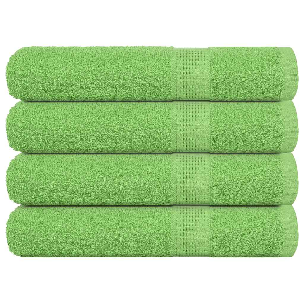 Sauna Towels 4 pcs Apple Green 80x200 cm 360 gsm 100% Cotton