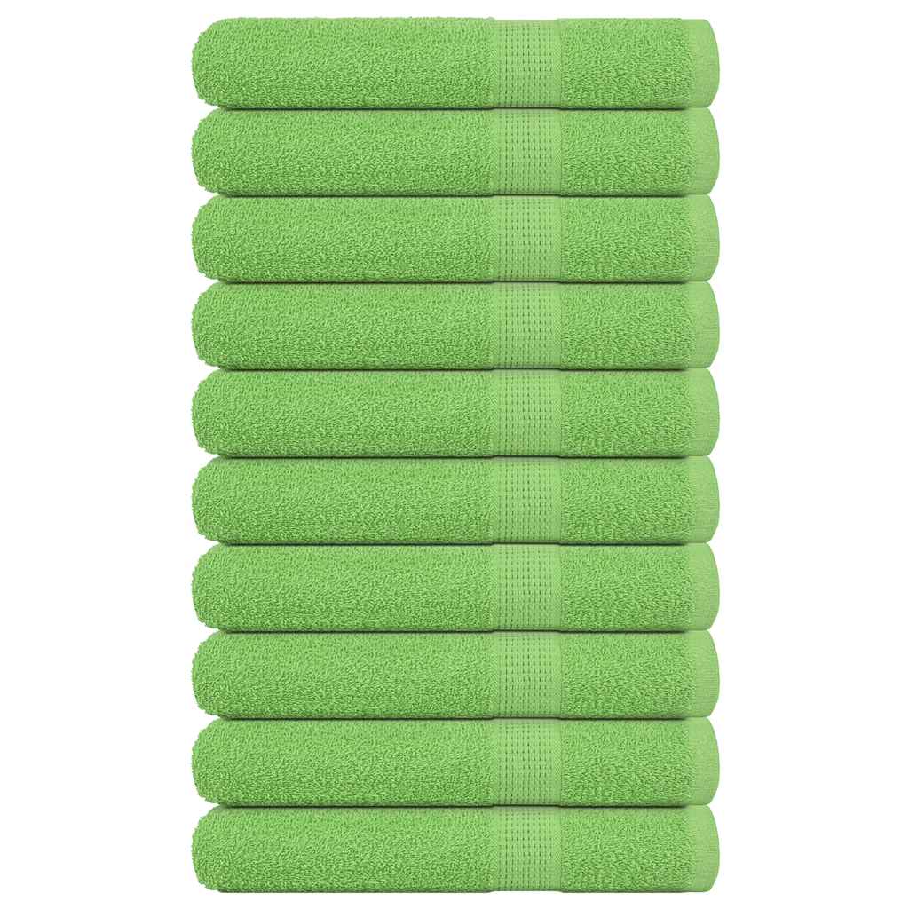 Sauna Towels 10 pcs Apple Green 80x200 cm 360 gsm 100% Cotton