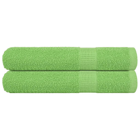 Towels 2 pcs Apple Green 100x200 cm 360 gsm 100% Cotton