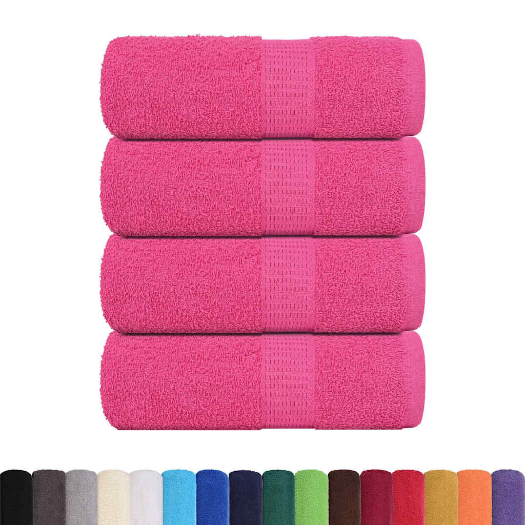 Soap Towels 4 pcs Pink 30x30 cm 360 gsm 100% Cotton