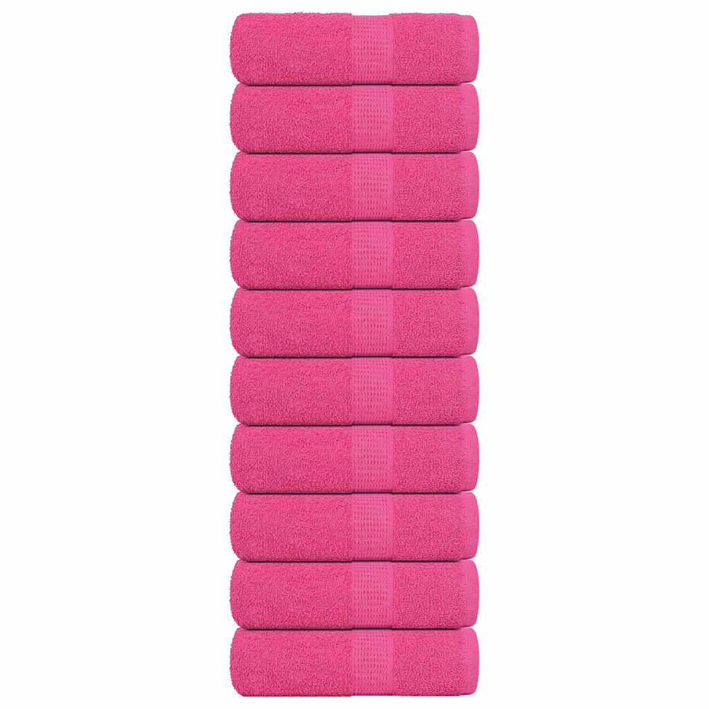 Soap Towels 10 pcs Pink 30x30 cm 360 gsm 100% Cotton