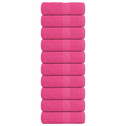 Soap Towels 10 pcs Pink 30x30 cm 360 gsm 100% Cotton