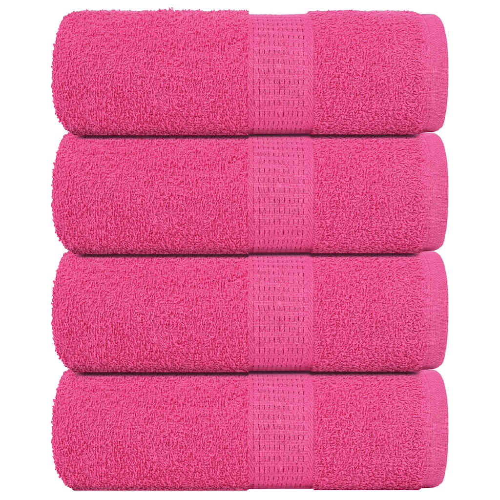 Guest Towels 4 pcs Pink 30x50 cm 360 gsm 100% Cotton