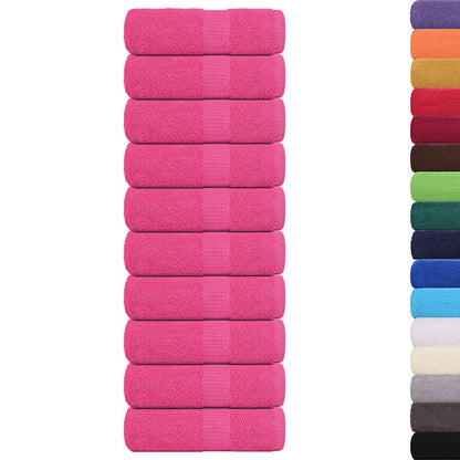 Guest Towels 10 pcs Pink 30x50 cm 360 gsm 100% Cotton