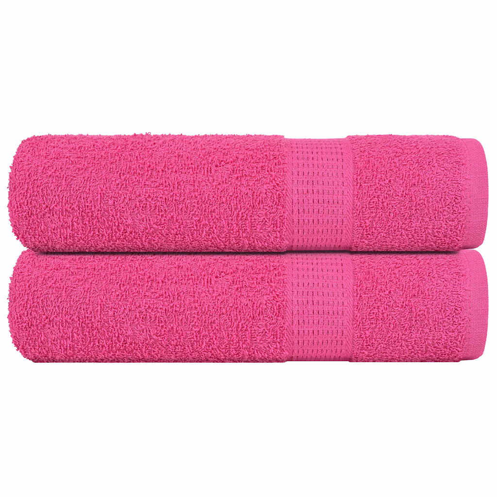 Shower Towels 2 pcs Pink 70x140 cm 360 gsm 100% Cotton