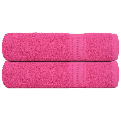 Bath Towels 2 pcs Pink 100x150 cm 360 gsm 100% Cotton