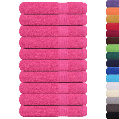 Sauna Towels 10 pcs Pink 80x200 cm 360 gsm 100% Cotton