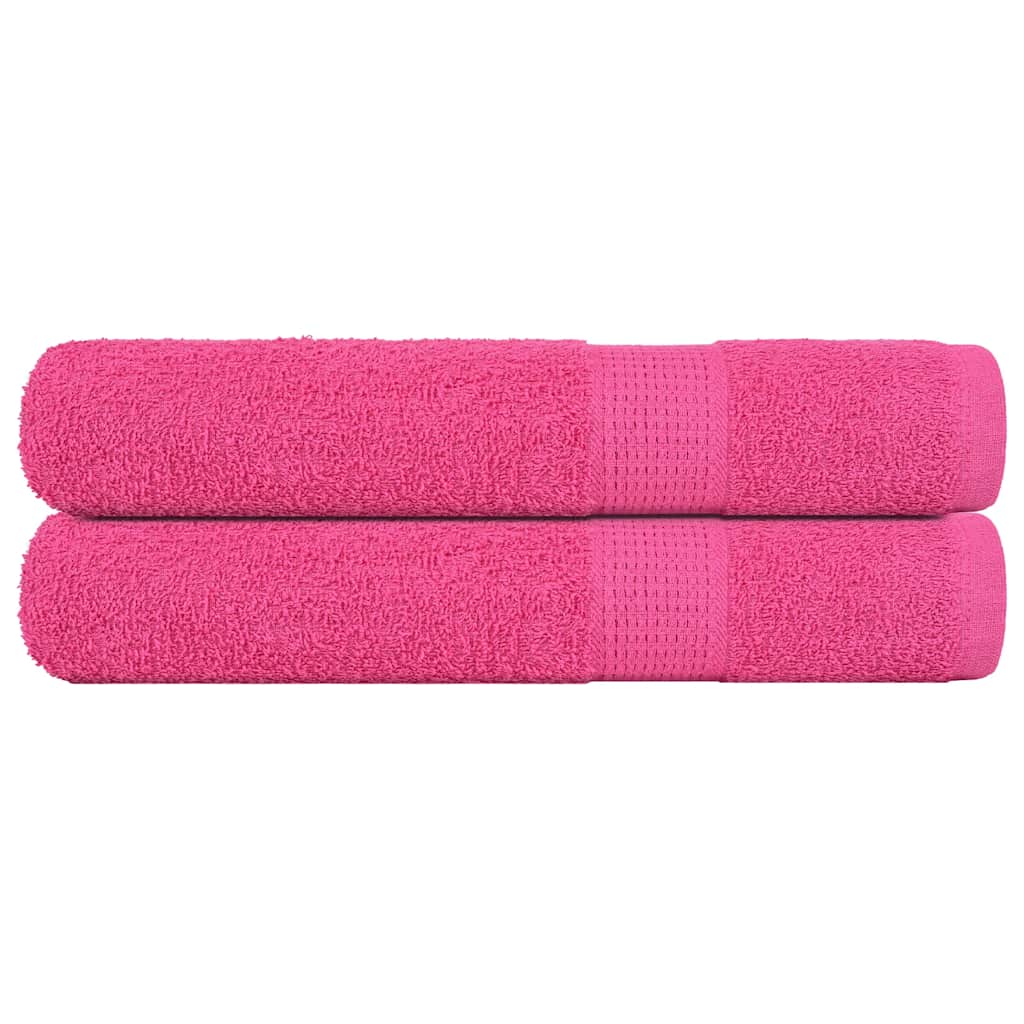 Towels 2 pcs Pink 100x200 cm 360 gsm 100% Cotton