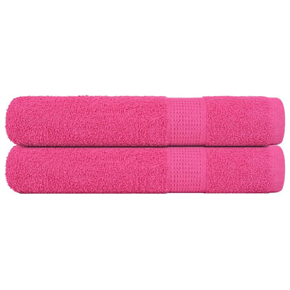 Towels 2 pcs Pink 100x200 cm 360 gsm 100% Cotton