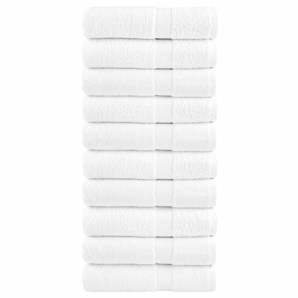 Premium Bath Towels SOLUND 10pcs White 100x150cm 600gsm